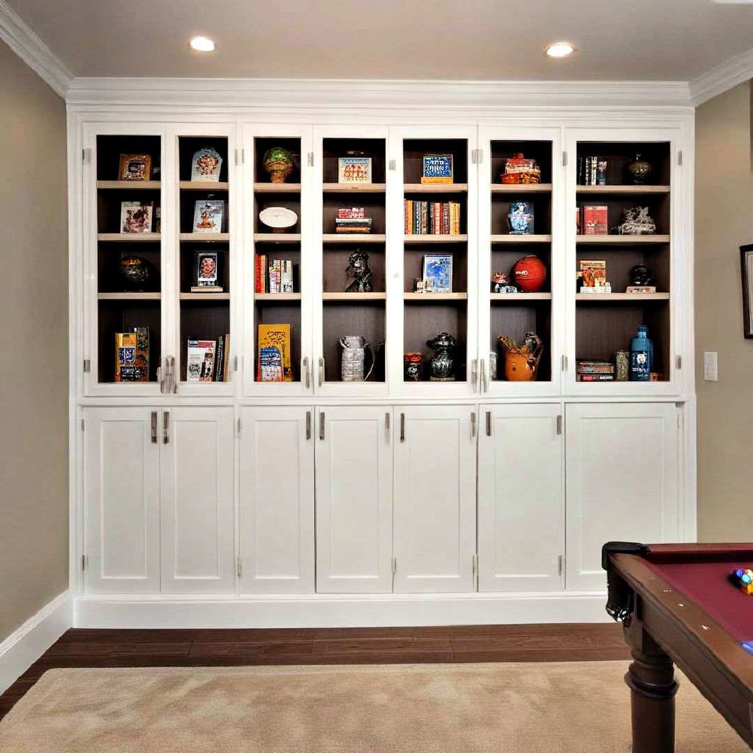 customized built in cabinets - 25 Small Game Room Ideas