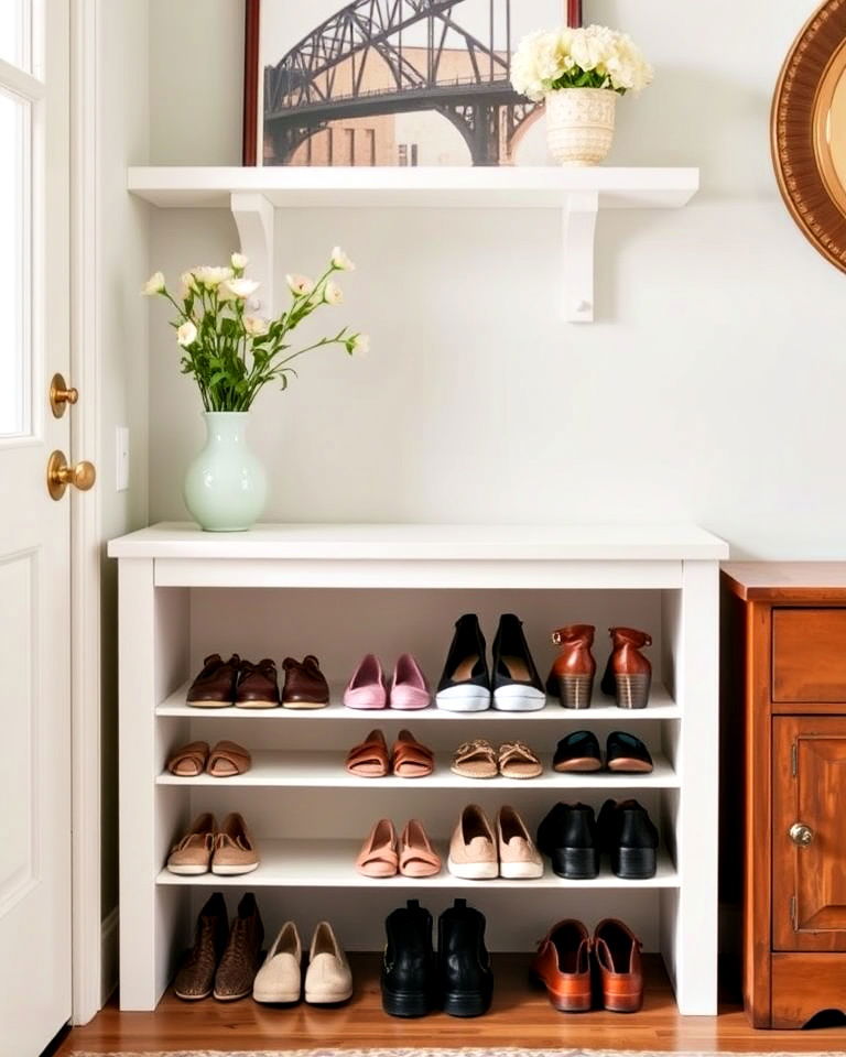 customized built in shoe rack - 50 Foyer Decor Ideas