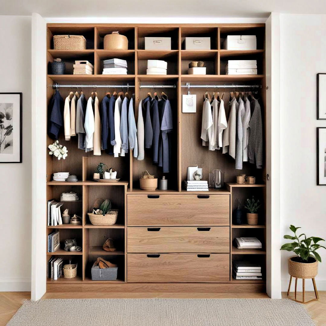 customized closet with modern design - 40 Aesthetic Room Ideas