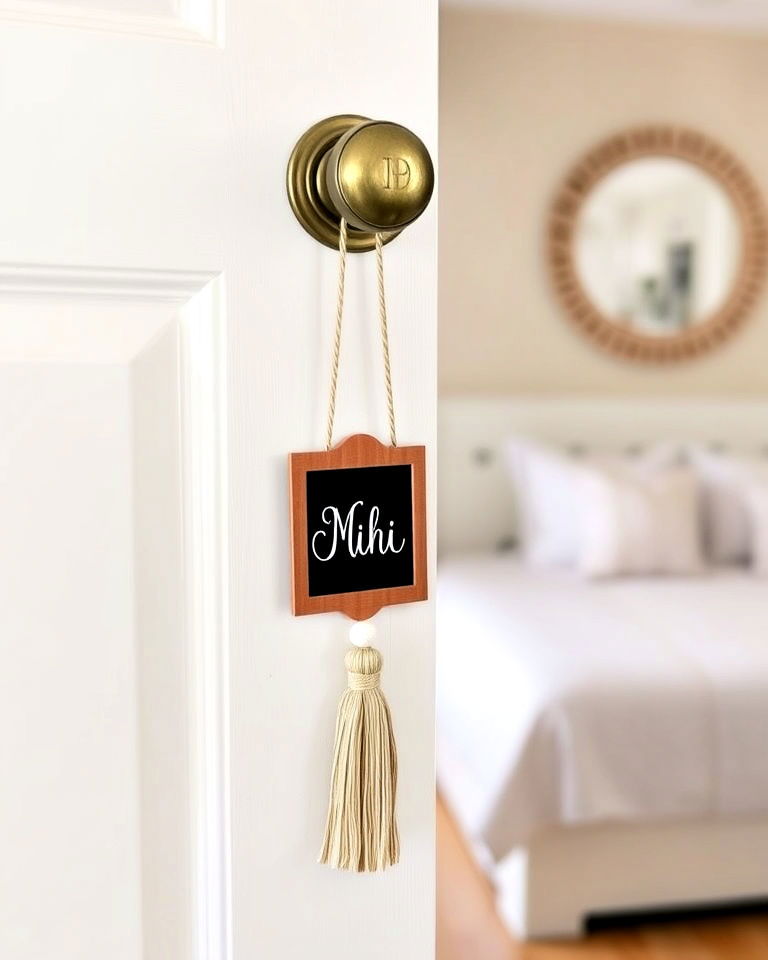 customized doorknob hanger ideas - 25 Bedroom Door Decorating Ideas