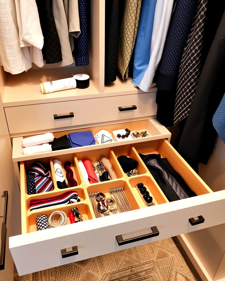 customized drawer dividers for dressing room - 30 Dressing Room Ideas