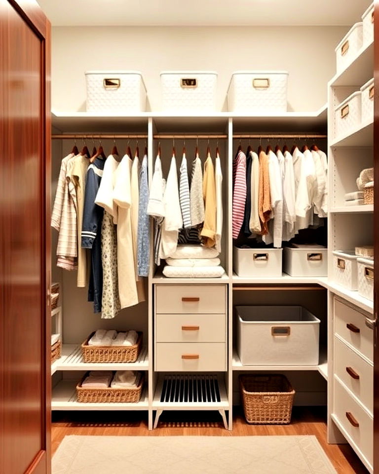 customized expandable closet system - 25 Nursery Closet Ideas