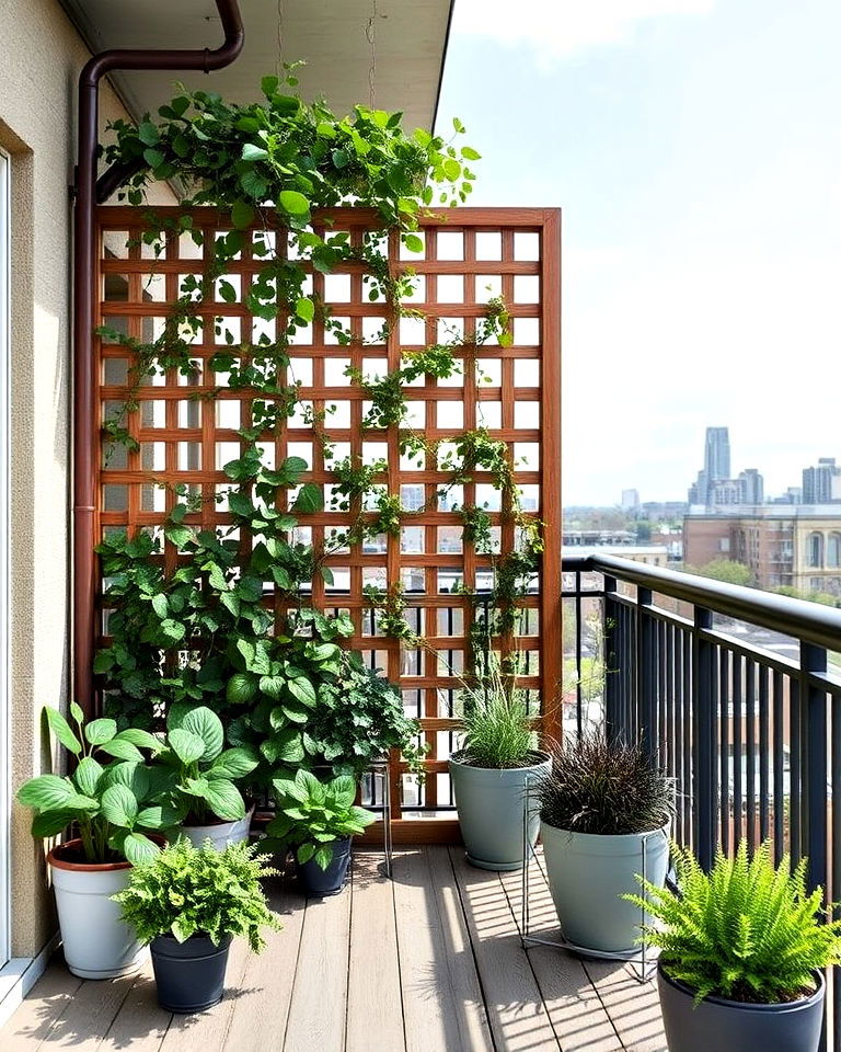 customized modular trellis panels - 20 Balcony Trellis Ideas