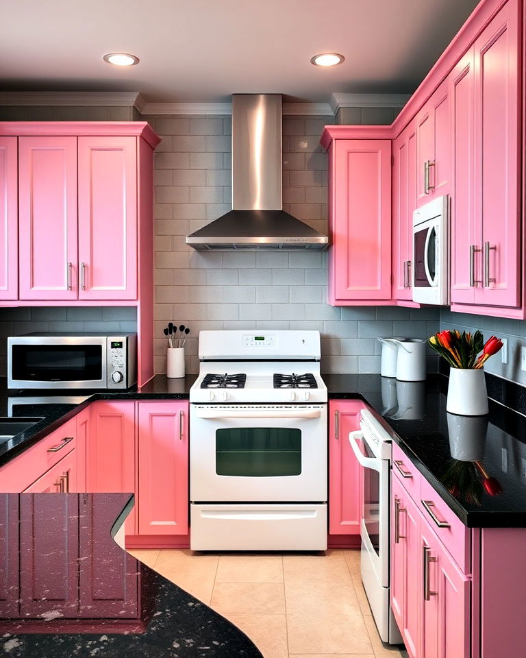 dark countertops for kitchen with white appliances - 40 Kitchen With White Appliances Ideas