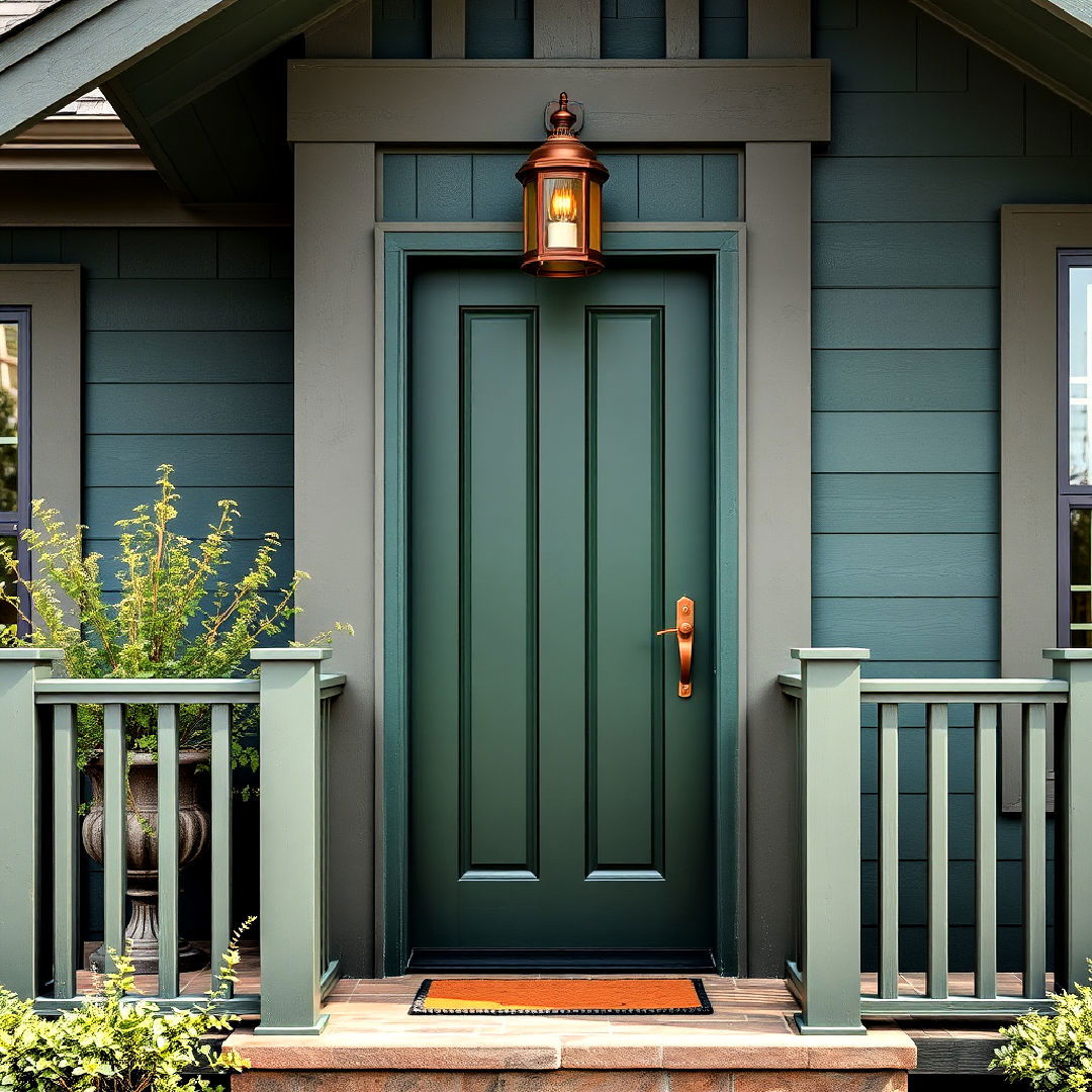 dark green exterior paint with bronze accents - 40 Dark Green Exterior Paint Color Schemes