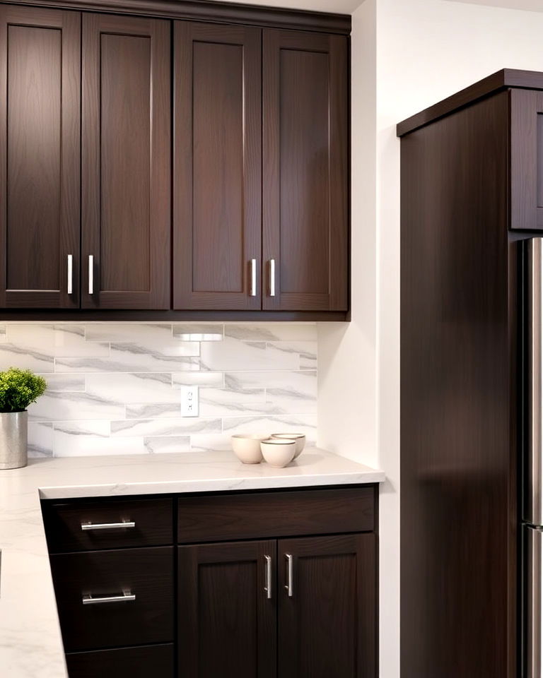 dark maple wood cabinets for kitchen - 30 Dark Wood Kitchen Cabinets