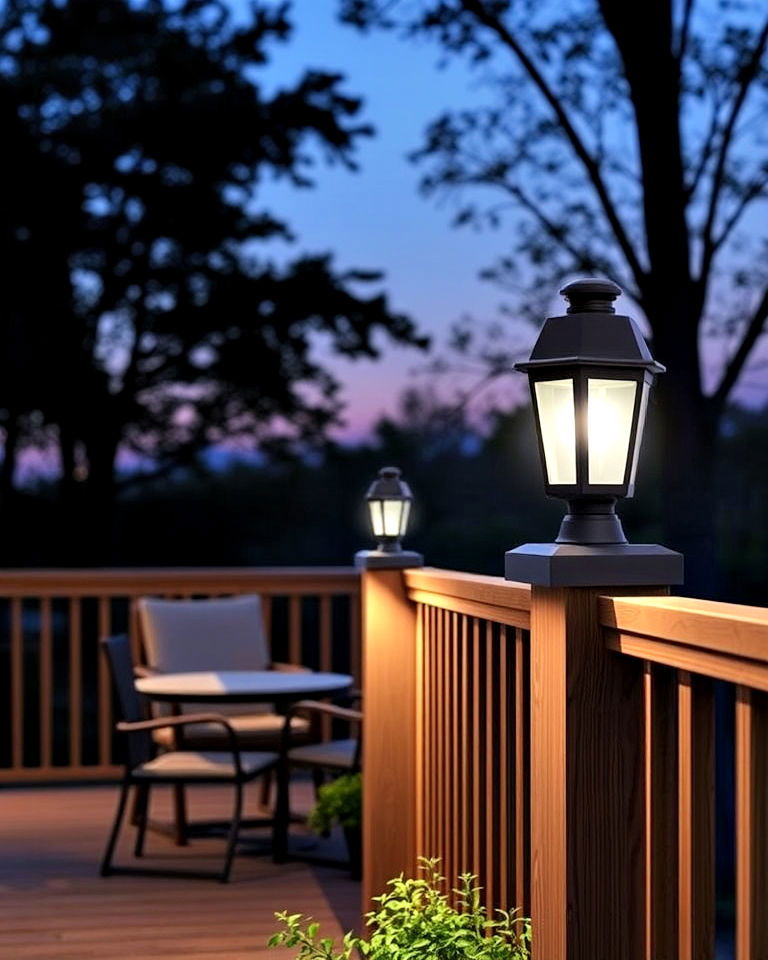 deck post lighting design - 40 Garden Lighting Ideas