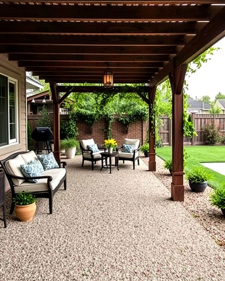 decomposed granite under pergola flooring - 30 Decomposed Granite Landscaping Ideas