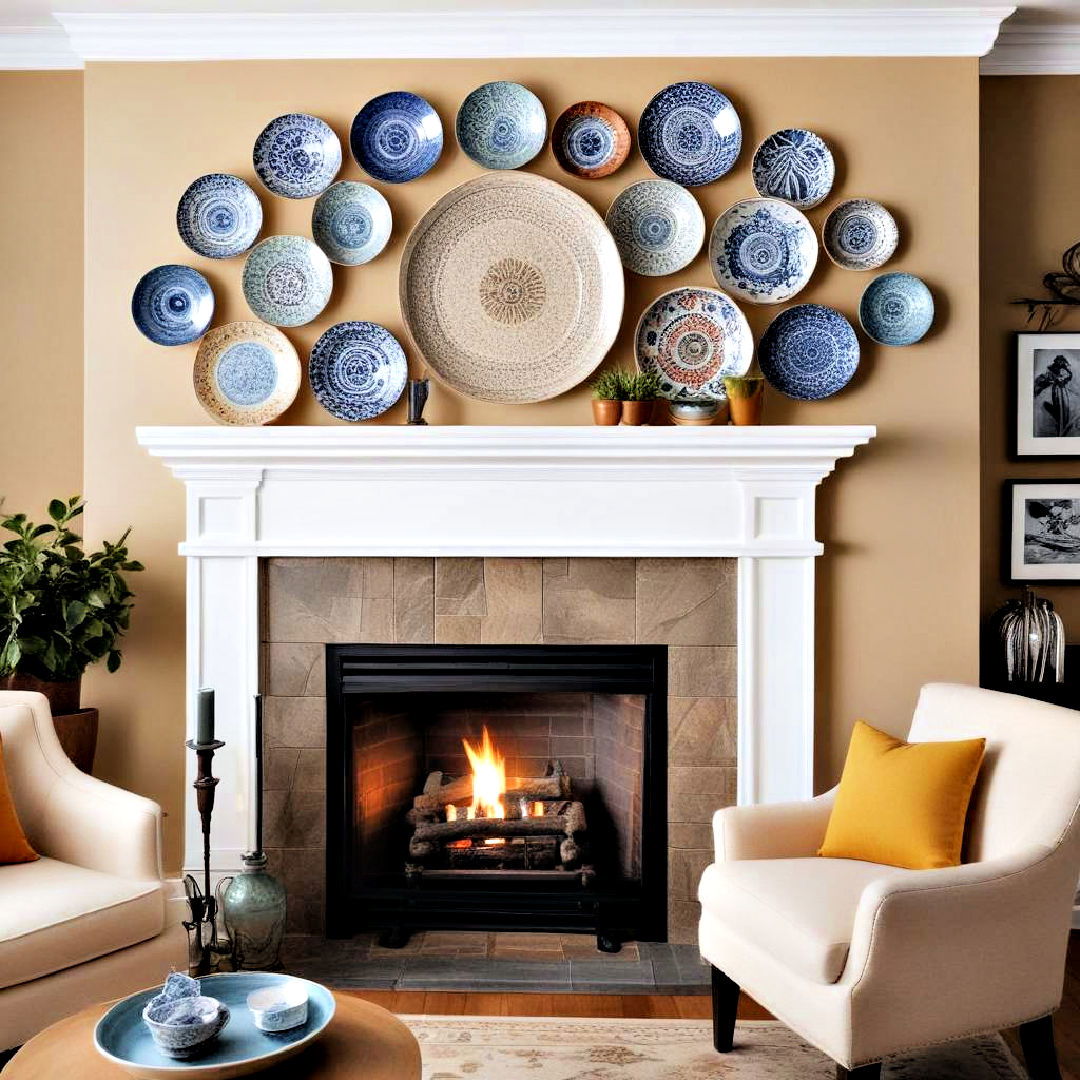 decor with ceramic wall plates - 40 Wall Decor Ideas