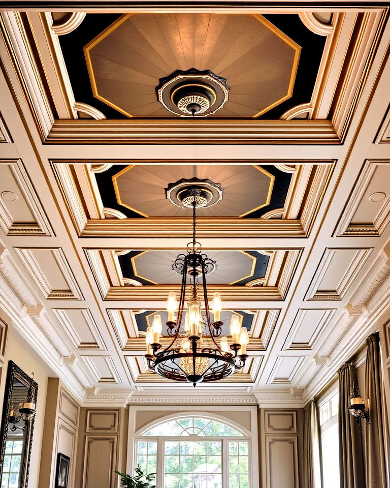 decorative ceiling for art deco room - 30 Art Deco Interior Design Ideas