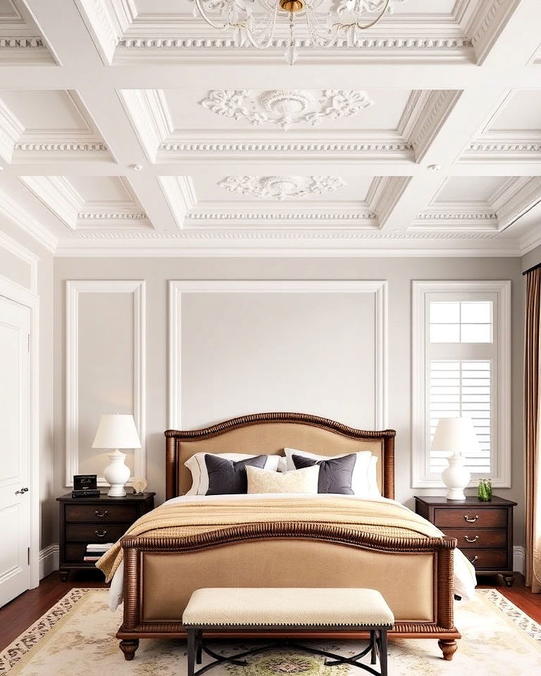 decorative ceiling molding for dreamy bedroom - 20 Dreamy Bedroom Design Ideas