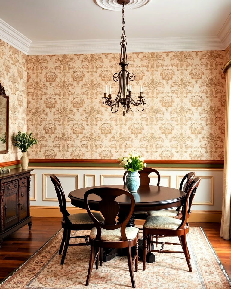 decorative chair rails - 25 Victorian Dining Room Ideas