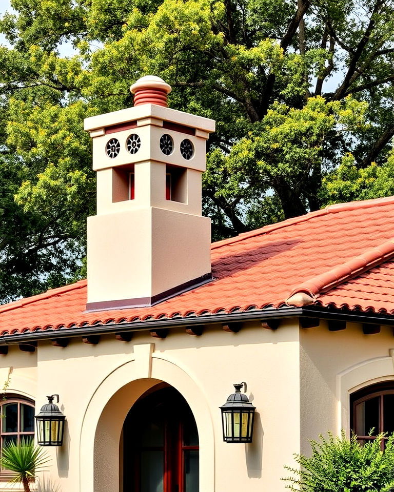 decorative chimney for spanish bungalow exterior - 25 Spanish Bungalow Exterior Ideas