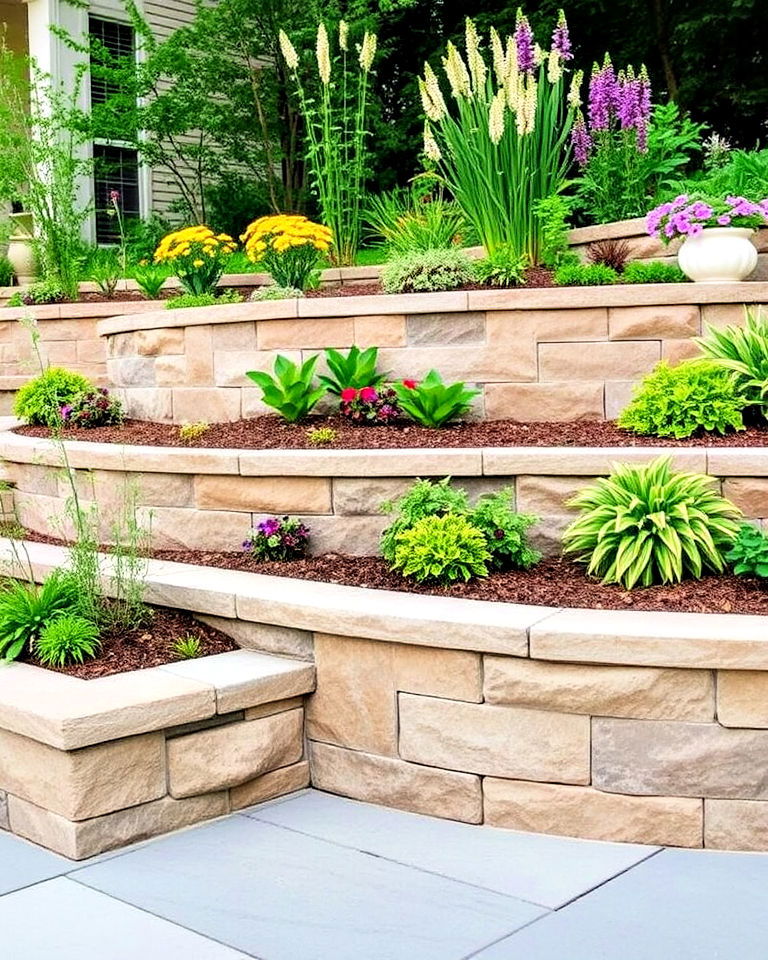 decorative concrete retaining walls - 25 Concrete Garden Ideas
