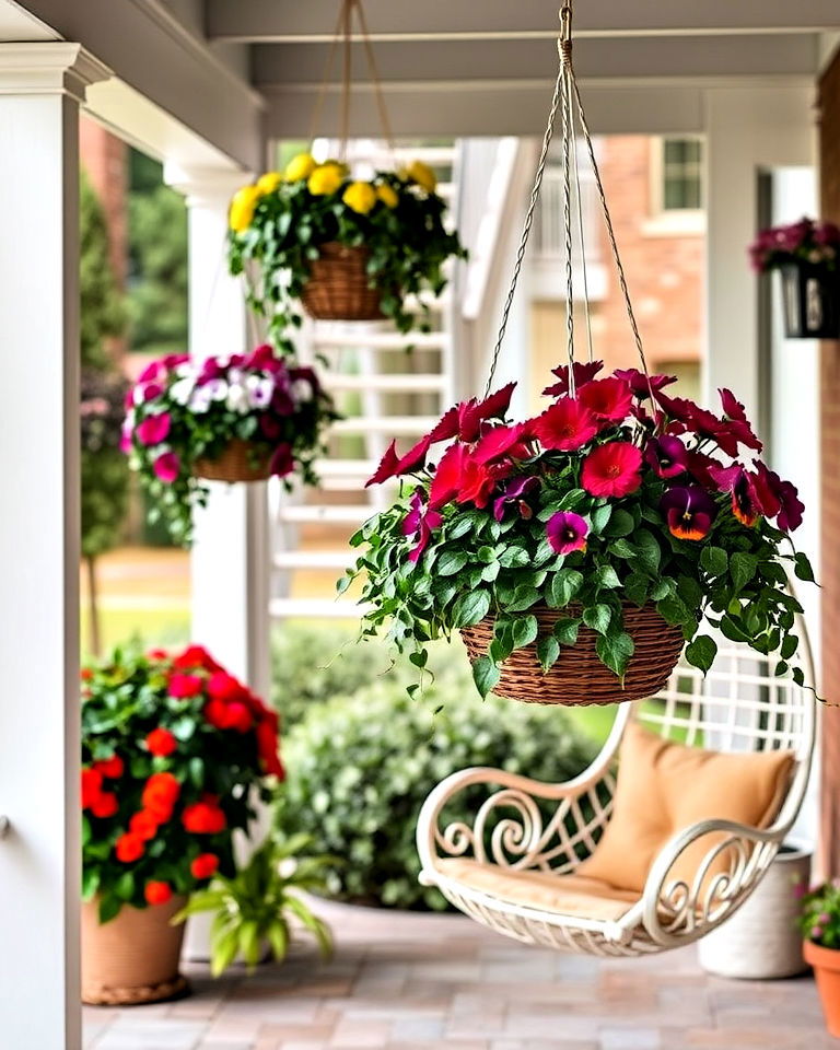 decorative hanging basket fall planter - 40 Fall Planter Ideas