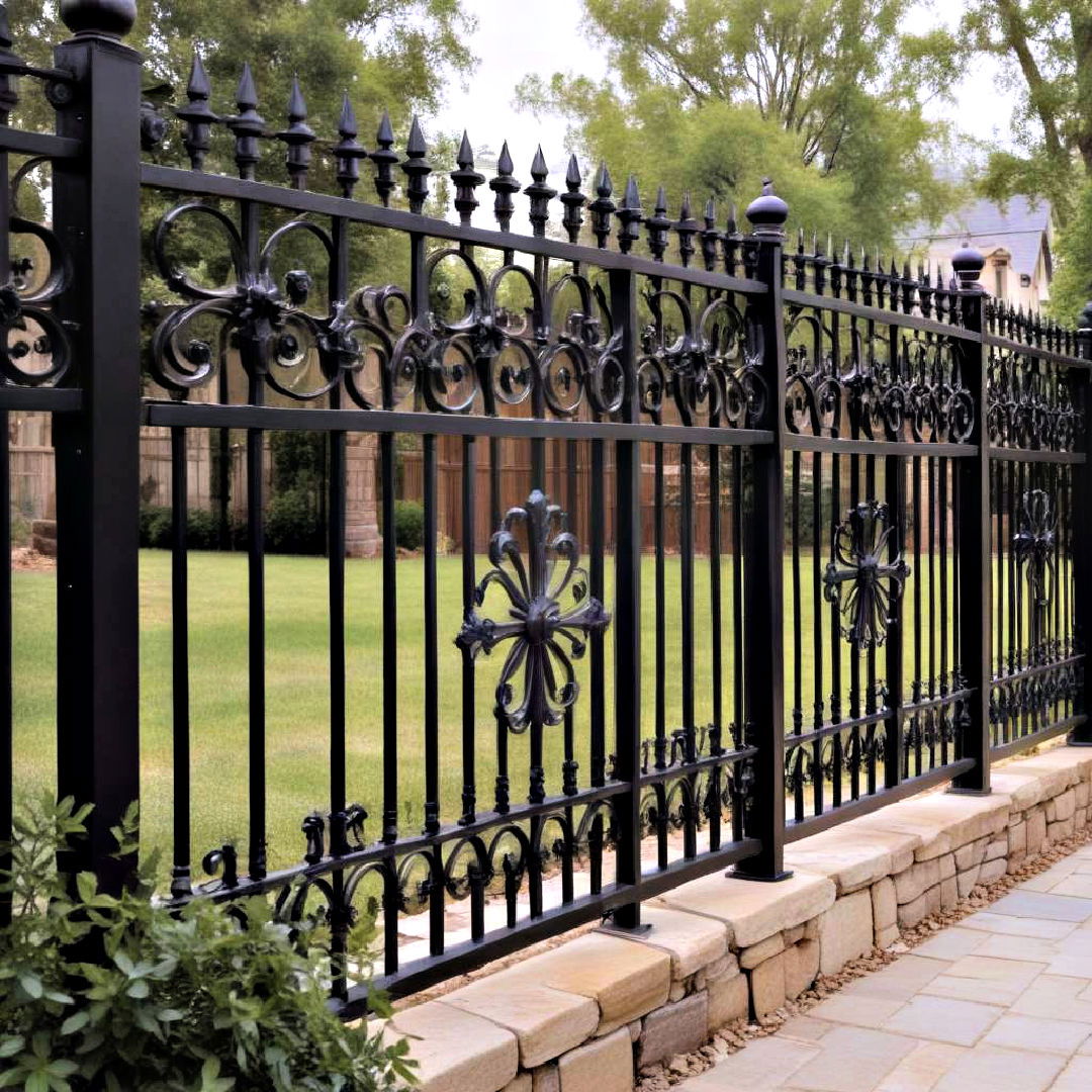 decorative iron fence for backyard - 25 Backyard Fence Ideas