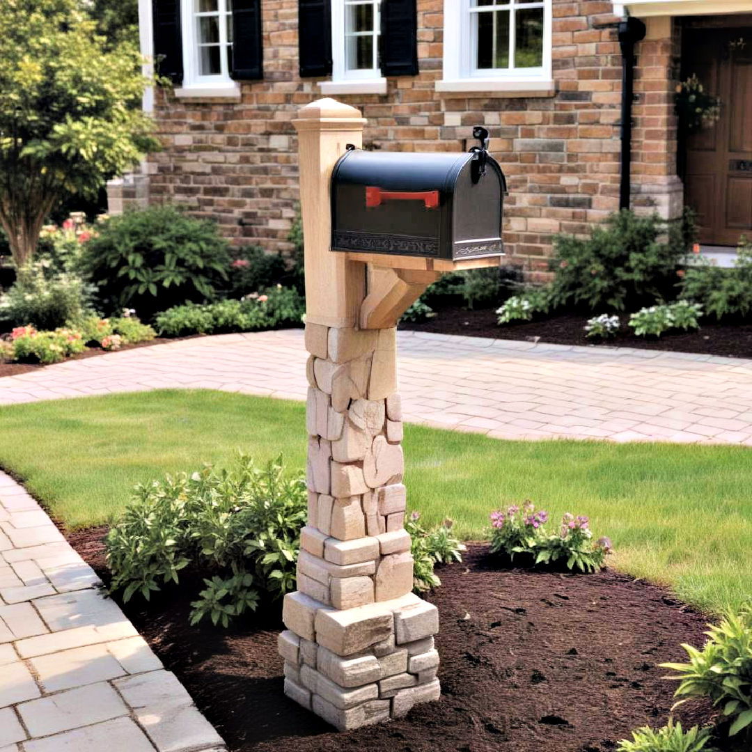 decorative mailbox posts - 40 Hardscaping Ideas