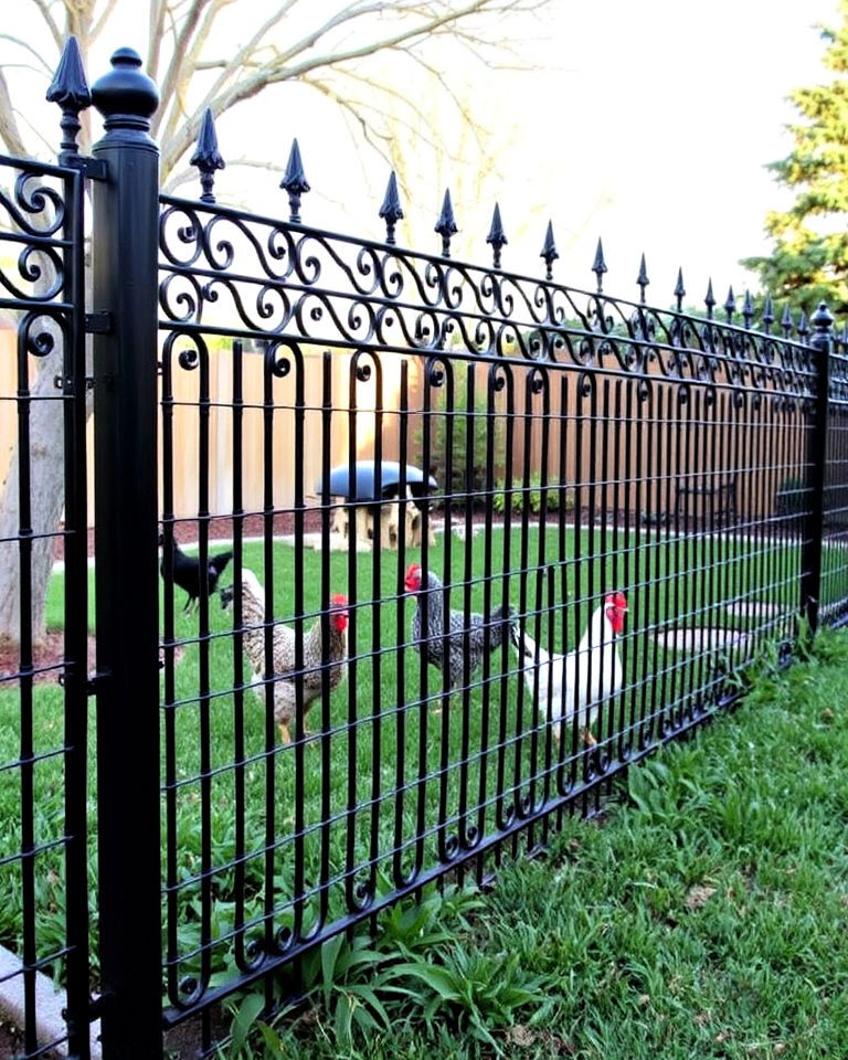 decorative metal fence for chicken enclosure - 25 Chicken Fence Ideas
