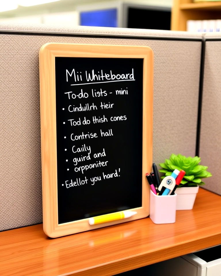 decorative mini chalkboard - 30 Cubicle Decor Ideas