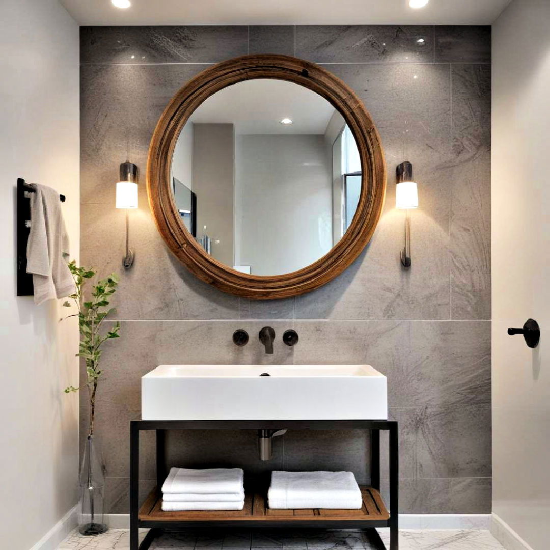 decorative mirror for bathroom art - 25 Bathroom Art Ideas