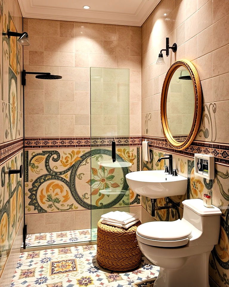 decorative mosaics for italian bathroom - 15 Italian Bathroom Design Ideas