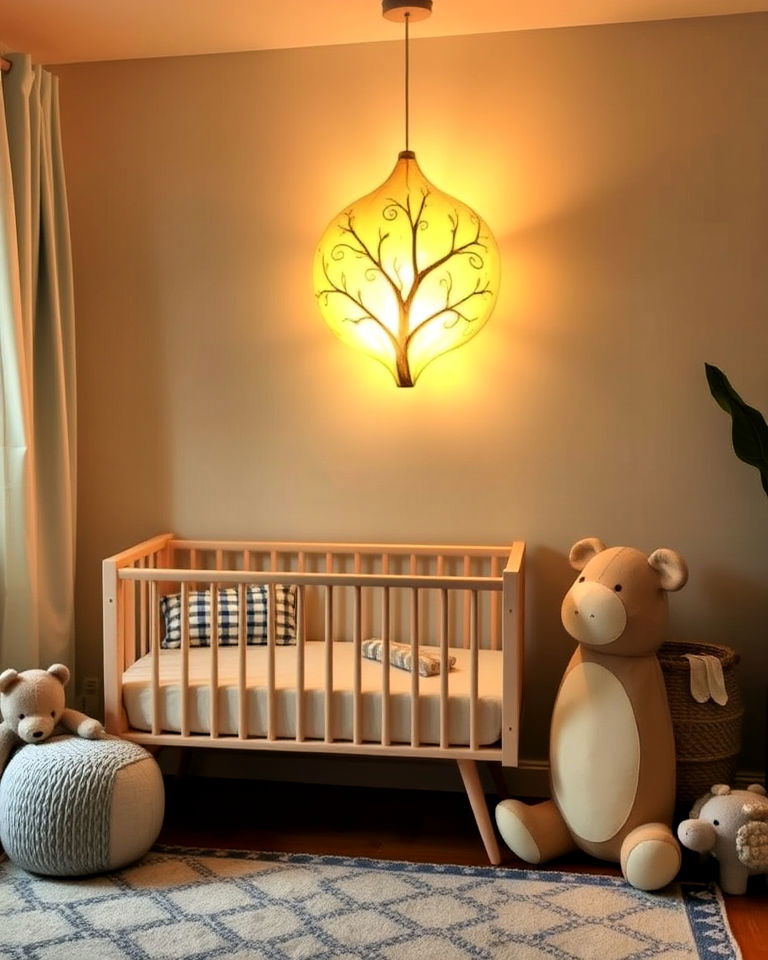 decorative nature inspired lighting - 20 Nature Themed Nursery Ideas