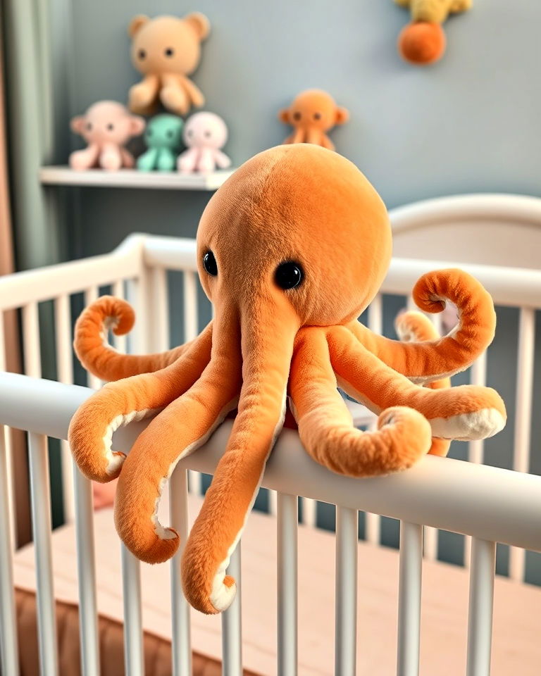 decorative octopus plush toys - 20 Ocean-themed Nursery Ideas