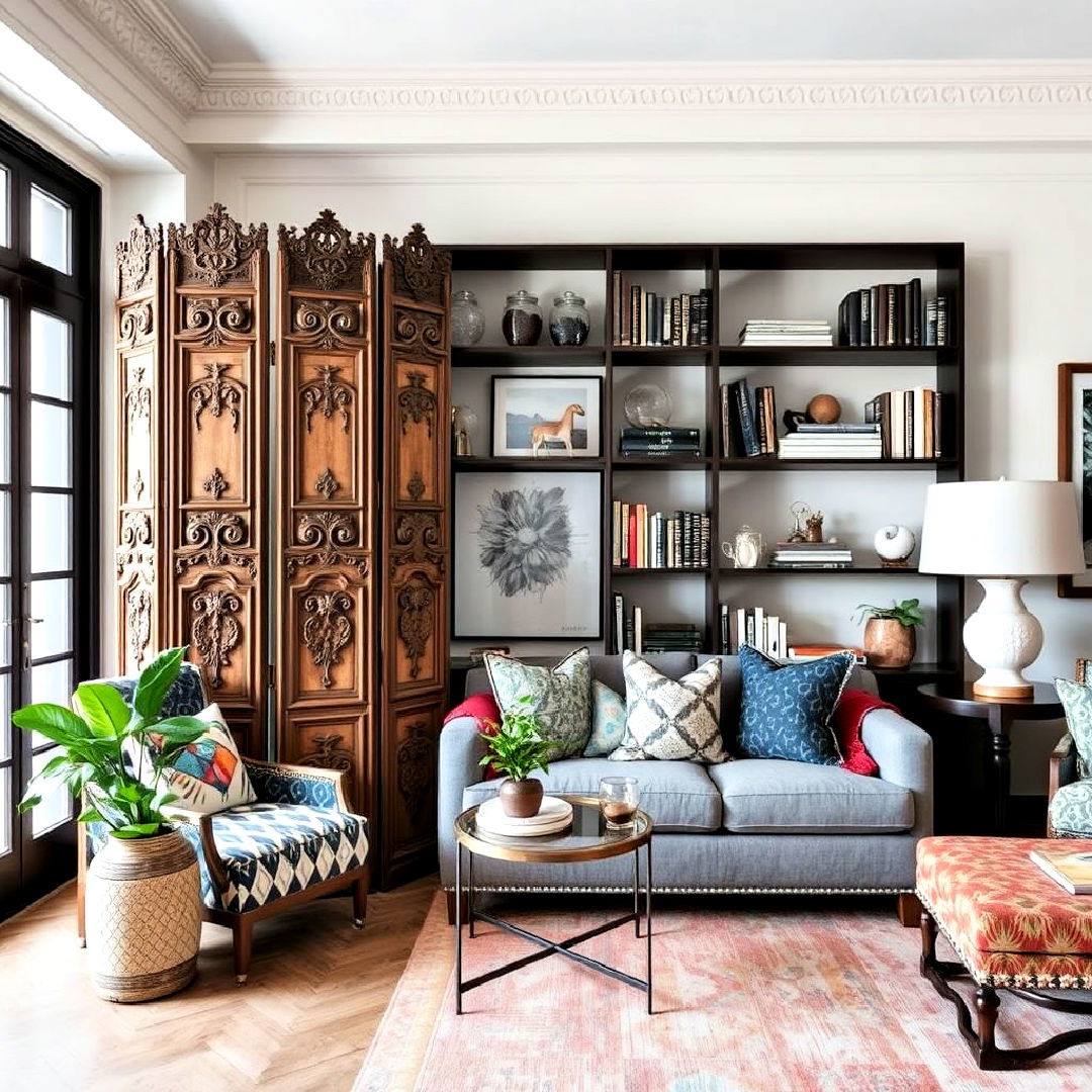 decorative room divider - 30 Maximalist Decor Ideas