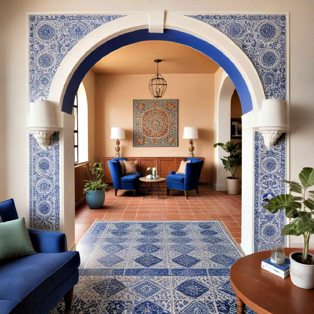 decorative tiles for archway - 25 Spanish Style Living Room Ideas