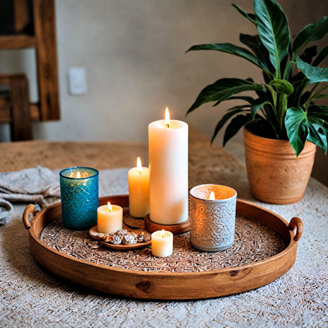 decorative tray for boho bedroom - 40 Boho Bedroom Ideas