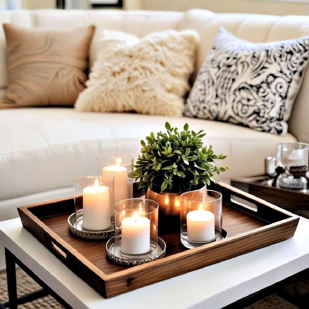 decorative tray to keep small items - 40 Home Decor Ideas