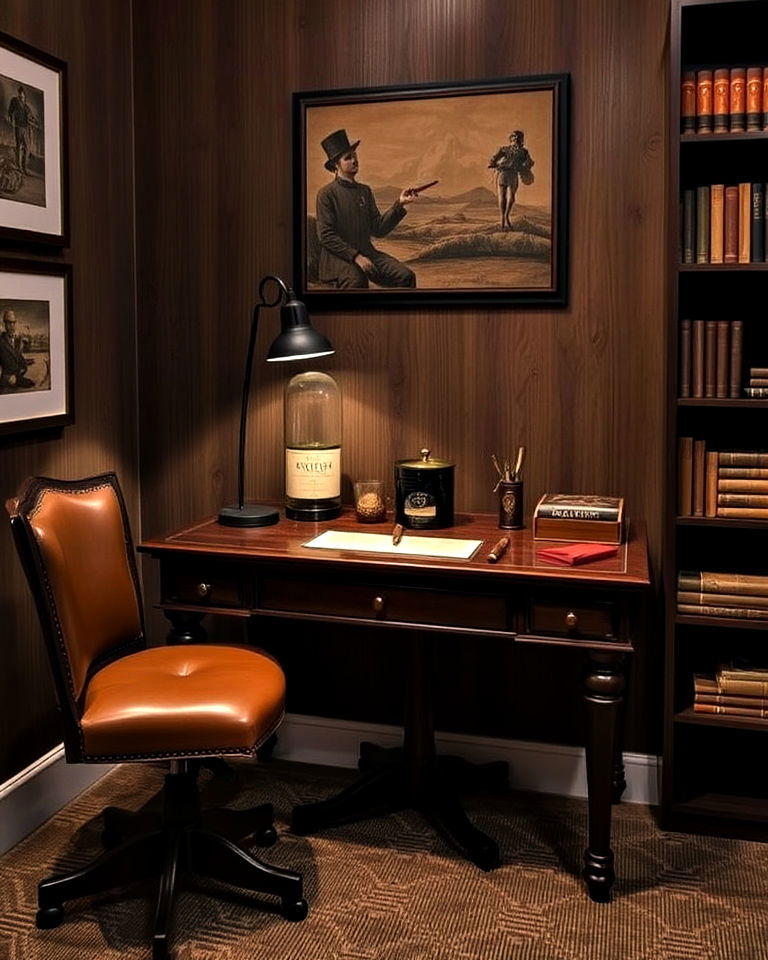dedicated cigar rolling station - 20 Cigar Room Ideas