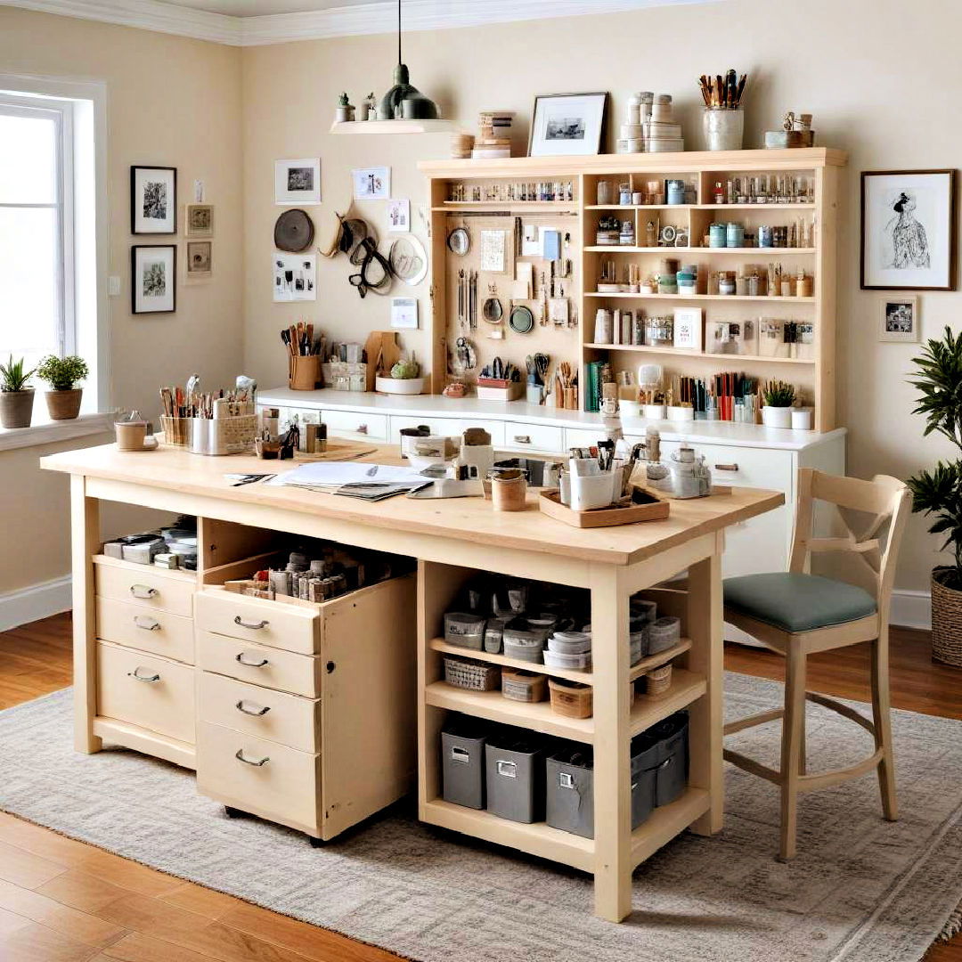 dedicated craft table idea - 25 Craft Room Ideas
