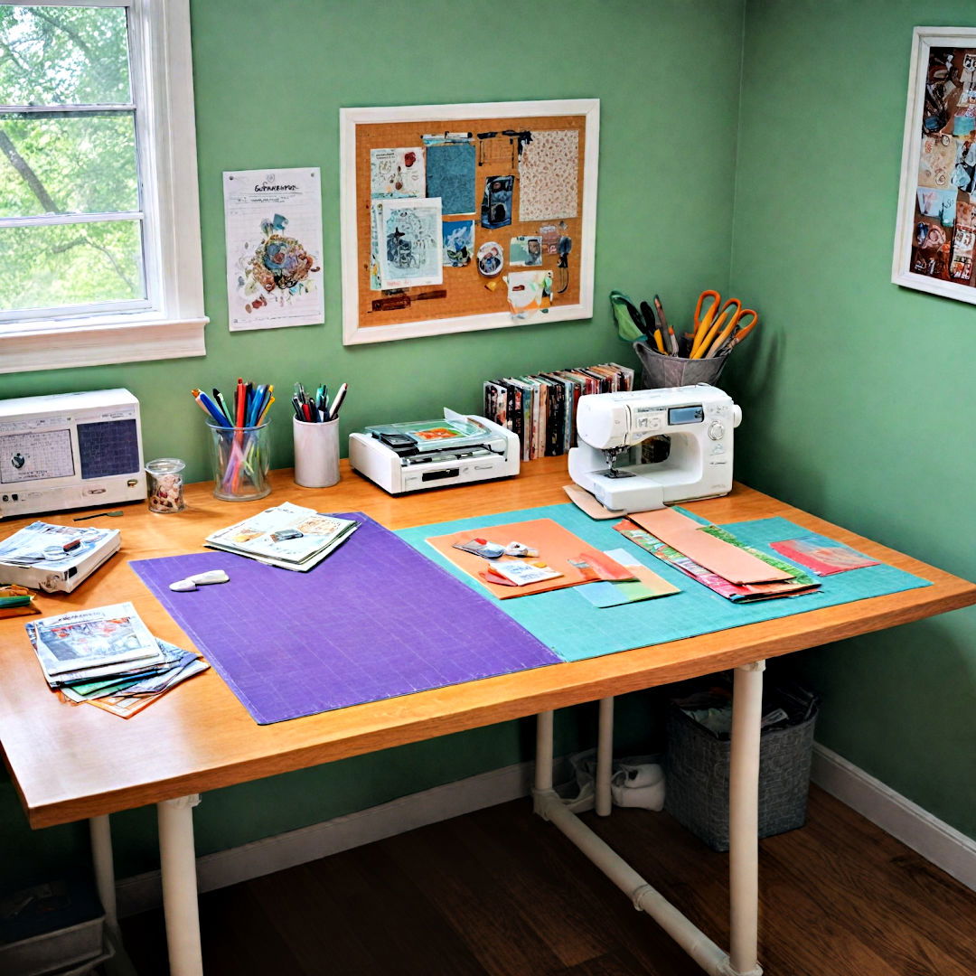 dedicated cutting station - 25 Craft Room Ideas