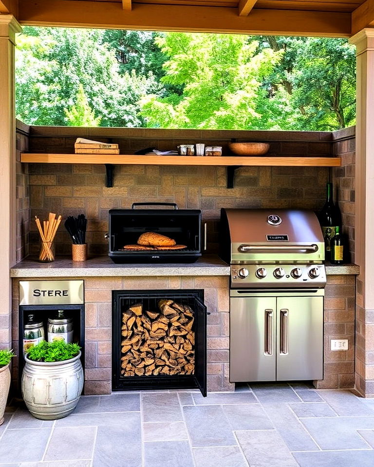 dedicated grilling station for summer kitchen - 20 Summer Kitchen Ideas