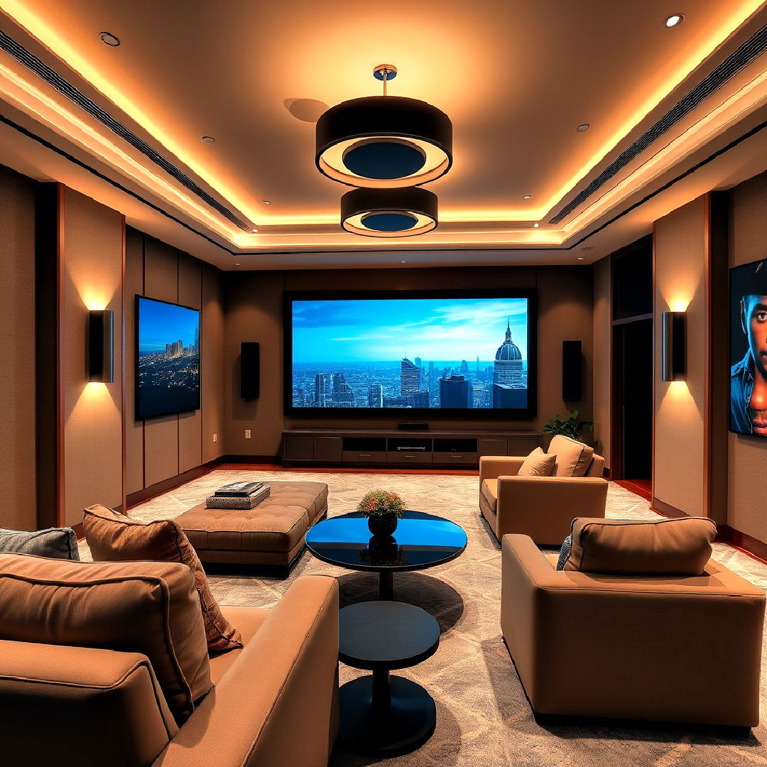 dedicated media room for entertainment - 25 Penthouse Design Ideas