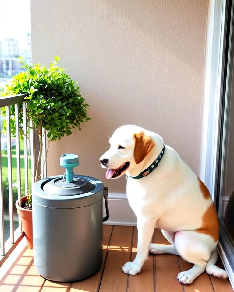 dedicated water station - 20 Dog Balcony Ideas