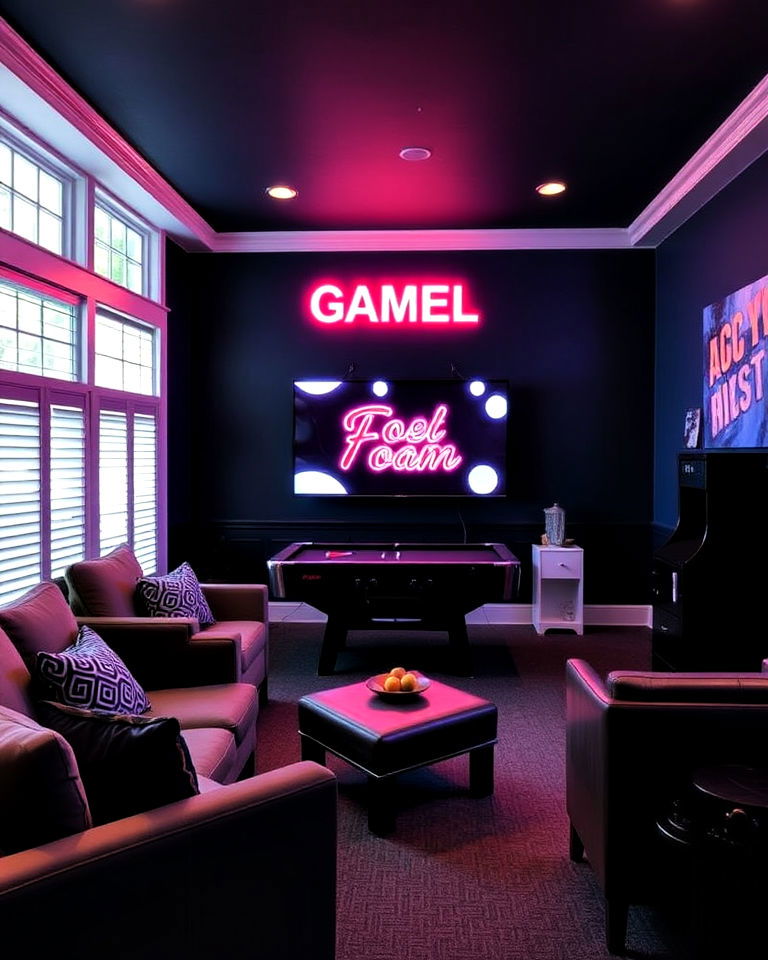 deep navy blue game room paint - 20 Game Room Paint Ideas
