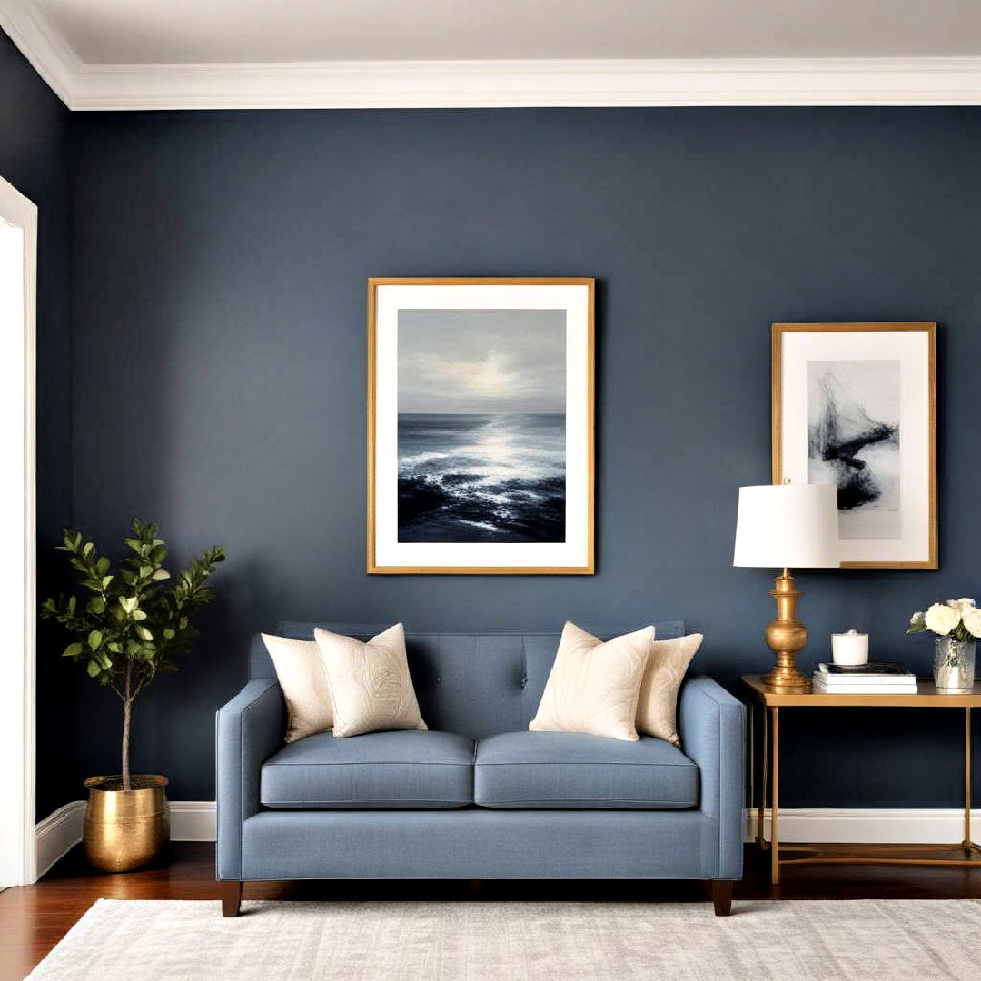 deep rich blue gray with gold accents - 40 Blue-gray Paint Colors