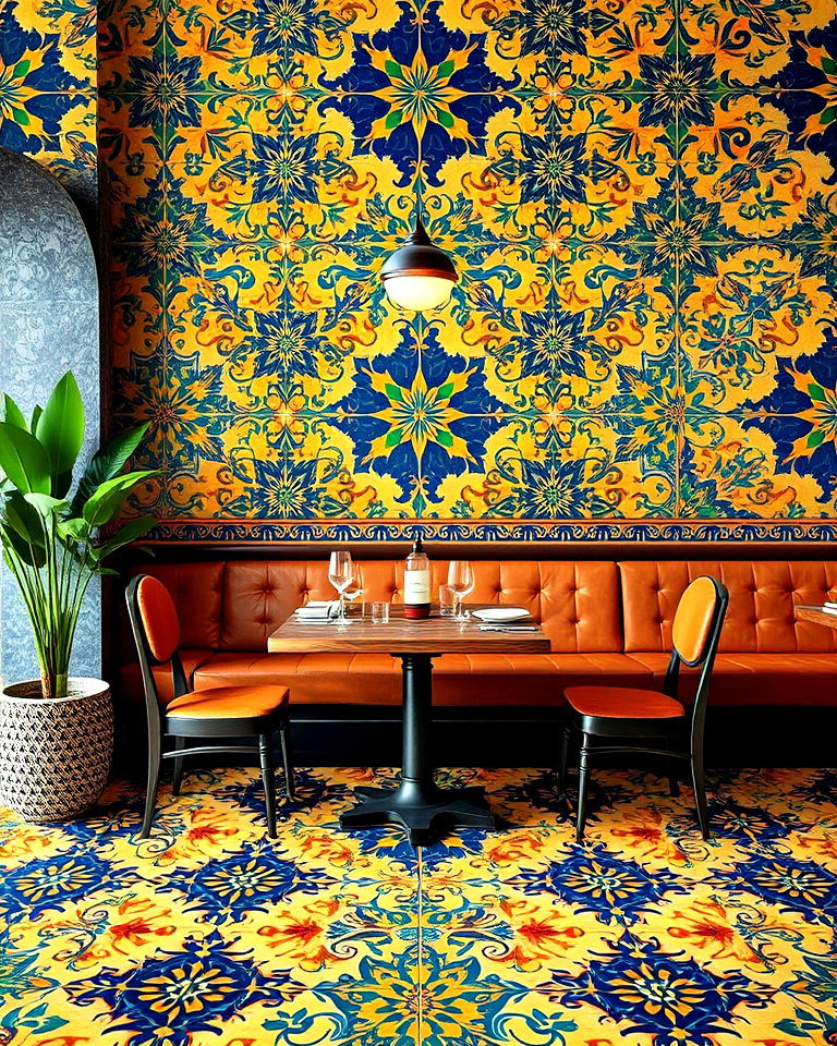 delightful mediterranean tile patterns - 20 Italian Restaurant Decor Ideas