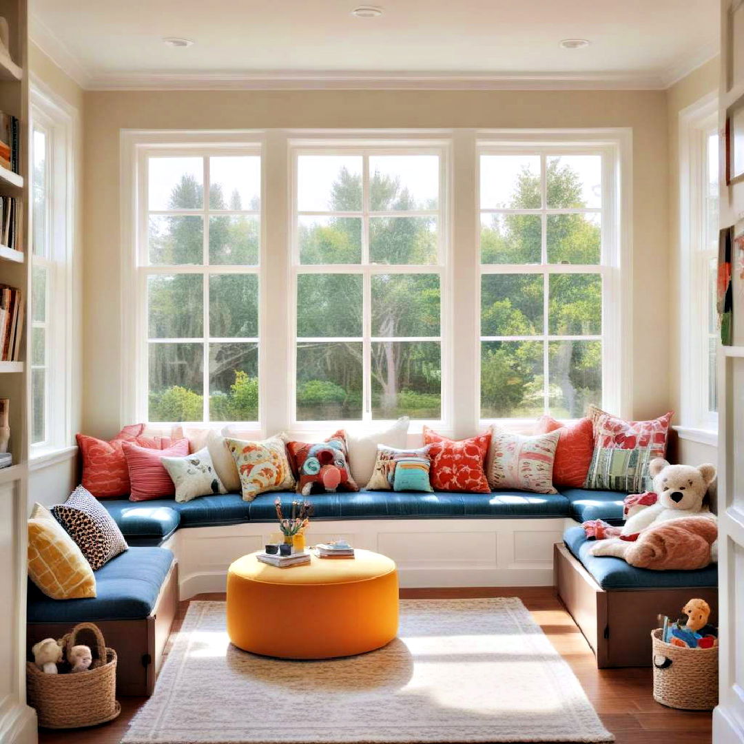delightful play area for kids - 40 Window Seat Ideas