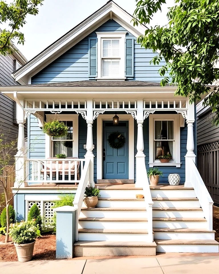 denim blue victorian home - 15 Blue Victorian House Colors