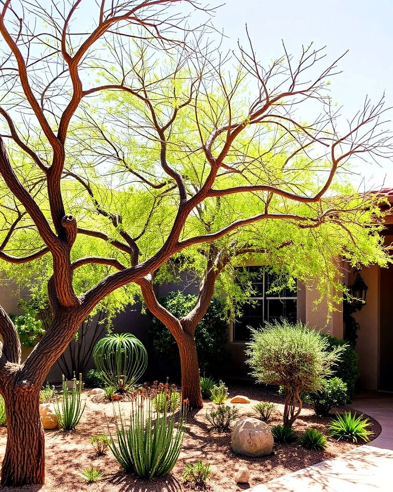 desert aesthetic palo verde tree - 20 Southwest Landscaping Ideas for Front Yard
