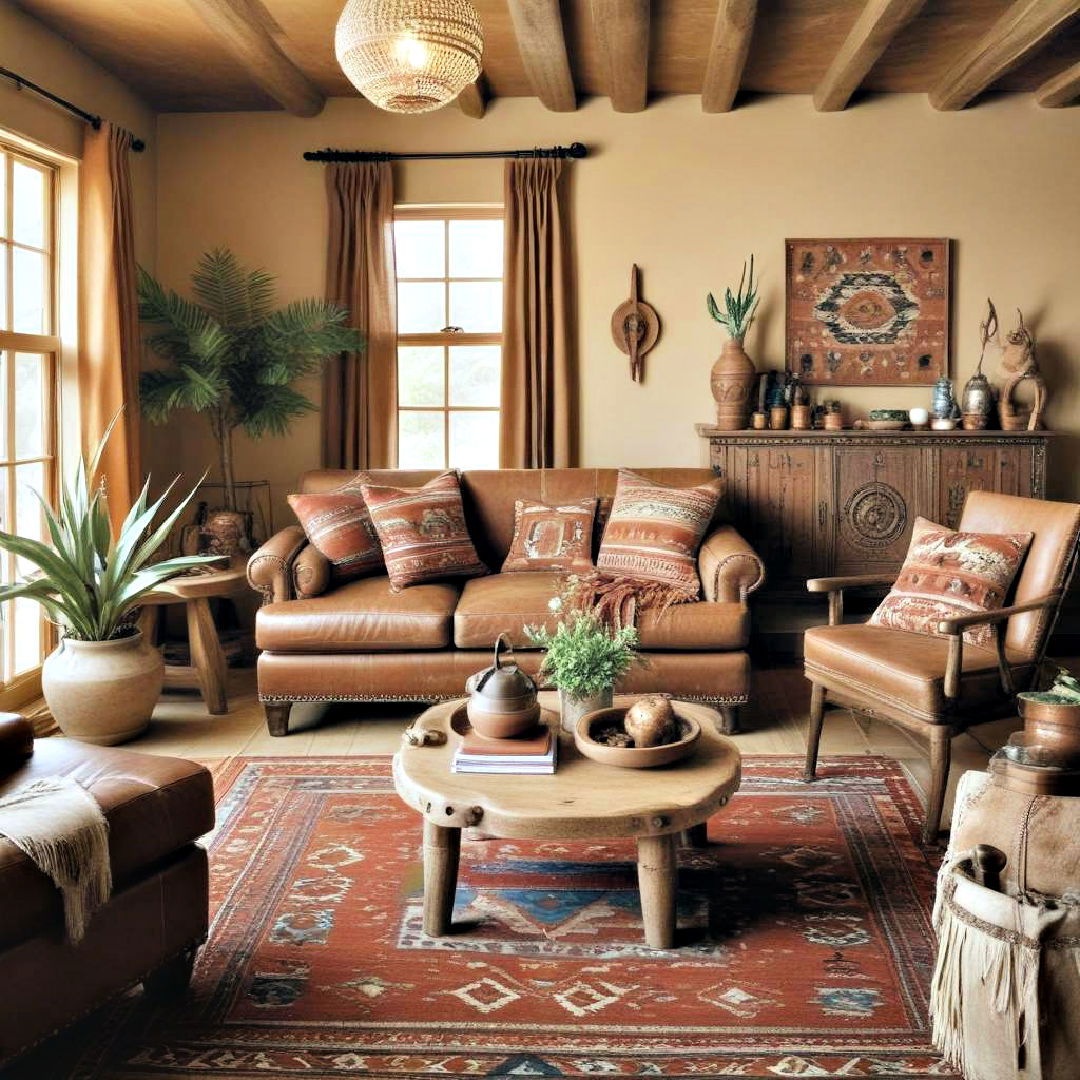 desert inspired southwestern charm - 20 Eclectic Living Room Ideas