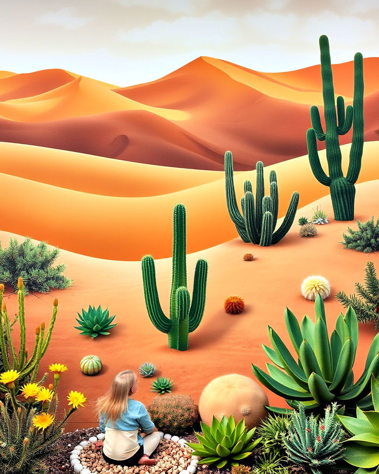 desert oasis garden mural - 30 Garden Mural Ideas