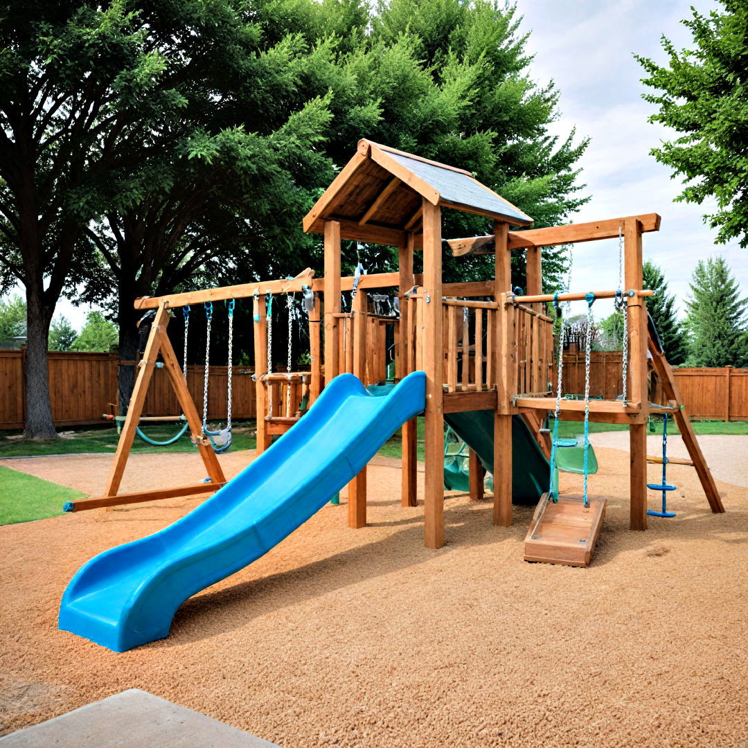 design a fun and safe play area for kids - 40 Hardscaping Ideas