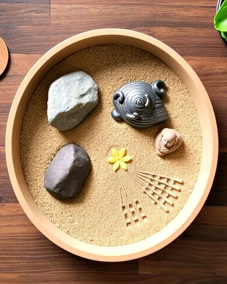 design a portable sand tray - 20 Small Zen Garden Ideas