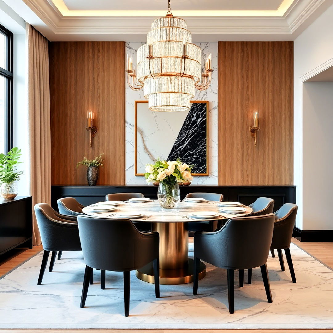 dining room accent wall for luxurious focal point - 40 Luxury Dining Room Ideas