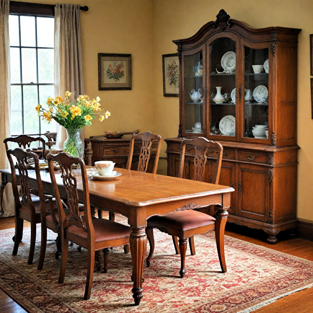 dining room decor with antique furniture - 40 Dining Room Decor Ideas