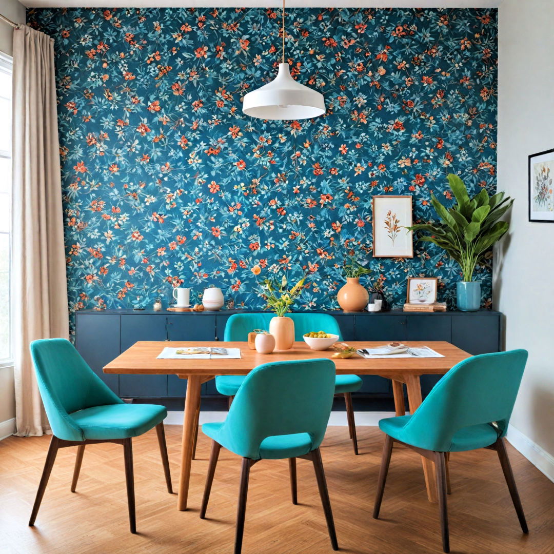 dining room decor with feature wall - 40 Dining Room Decor Ideas